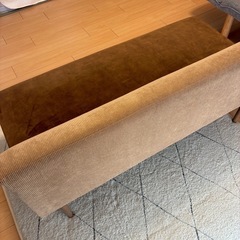 ✨美品✨ 北欧風 2.5人掛けソファー コーデュロイ 背もたれ 撥水加工 クッション付き 定価46,000円 の画像