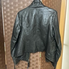 ブラックレザージャケット THE UNION FOR WORKERSの画像