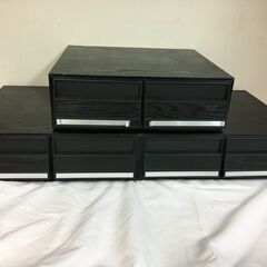 A2670　ビデオテープ　VHS　木製　収納BOX　収納ケース　24本収納　3個　レトロ　現状品の画像
