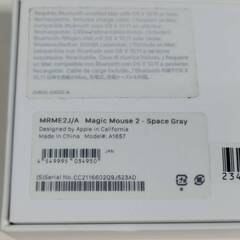 【良品】Apple Magic Mouse 2/A1657/スペースグレー〈MRME2J/A〉の画像