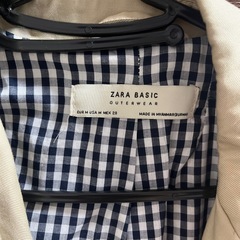 ZARA BASIC ベージュ トレンチコート Mの画像