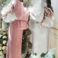 GRL グレイル 花柄 レース ホワイト 浴衣の画像