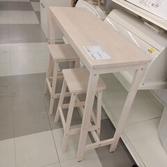 ★リユースのサカイ千葉中央店★  テーブル＆椅子2脚セット  H88×D35×W100 クリーニング済み TC4561の画像