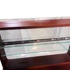 ガラス棚付き 木製ショーケースの画像