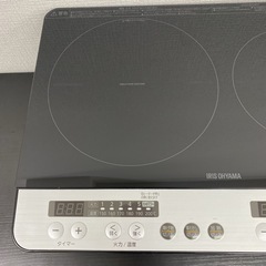 【ご来店限定】＊ アイリスオーヤマ  2口IHコンロ　2021年製＊0911-4の画像