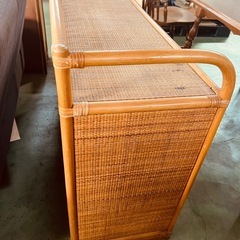 【ホリダソウコ】アンティーク家具　ラタン　家具　収納　の画像