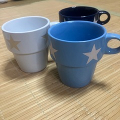 美品　星 ガラス　マグカップ の画像