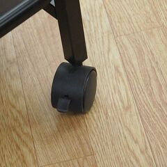 スチール製 キャスター付き ワゴン 幅46×奥36.5×高64cm ブラック ロック付き 札幌市 清田区 平岡の画像