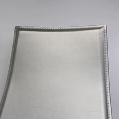 038)【川崎から出品】Cattelan italia カッテラン・イタリア 本革ダイニングチェア シルバー系の画像