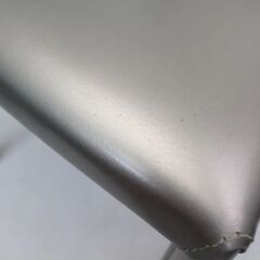 038)【川崎から出品】Cattelan italia カッテラン・イタリア 本革ダイニングチェア シルバー系の画像