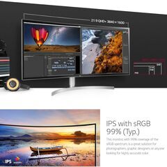 LG ウルトラワイドモニター 38WK95C-W 37.5インチ 3840x1600 画面比率21:9の画像