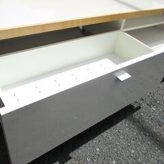 メレーナ 150L テレビボード テレビ台 TV台 引出し付 ホワイト 幅150㎝×奥行47.5㎝×高さ34.5cm 配達可の画像