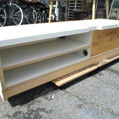 メレーナ 150L テレビボード テレビ台 TV台 引出し付 ホワイト 幅150㎝×奥行47.5㎝×高さ34.5cm 配達可の画像