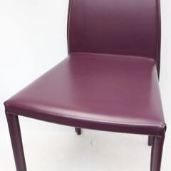 249)【川崎から出品】Cattelan italia カッテラン・イタリア 本革ダイニングチェア パープル系の画像