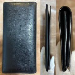 ダンヒル紳士ロングウォレット男性用メンズ長財布さいふ小銭入れ有サイフ黒イタリア製dunhilldanhiruの画像