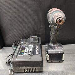【中古】日立　コードレスインパクトドライバ　WH14DBAL　バッテリ×1、充電器【ハンズクラフト熊本けやき通り店】【店頭取引限定】の画像