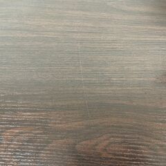 【お譲りします】ダークブラウンのシンプル木製デスク（引き出し付き）の画像