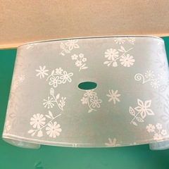 バスチェア！ホワイト花柄！滑り止めゴムなしの画像