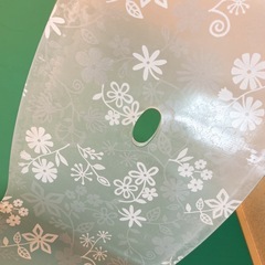 バスチェア！ホワイト花柄！滑り止めゴムなしの画像