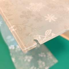 バスチェア！ホワイト花柄！滑り止めゴムなしの画像
