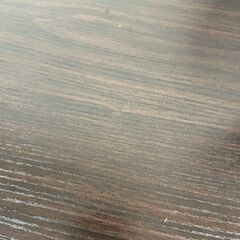【お譲りします】ダークブラウンのシンプル木製デスク（引き出し付き）の画像