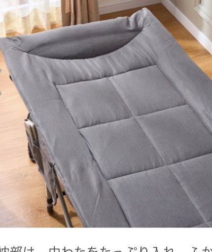 モリリン 簡単設置&寝心地快適！ 折りたたみ式ベッド リラブルー