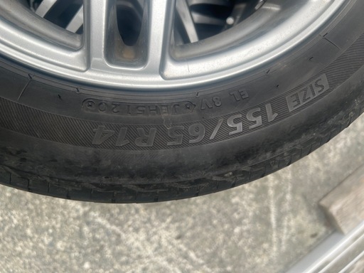 【受取者決定しました】155/65r14 タイヤアルミ4本
