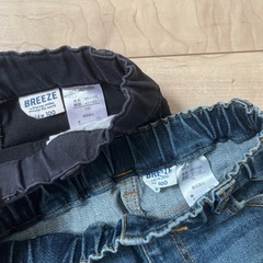 【美品】BREEZEデニムスキニーパンツ2本100cmの画像