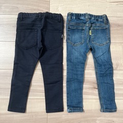 【美品】BREEZEデニムスキニーパンツ2本100cmの画像