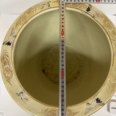 メダカ鉢　火鉢　色絵　金彩　壺の画像