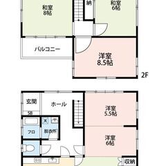 🉐【爆安5.3万戸建　駐車場2台可・ペット応談・庭付き】白岡市上野田　人気の角地2階建　ひろびろ６LDK　100㎡以上！ - 賃貸（マンション/一戸建て）