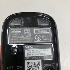 H2509-205 NEC Bluetoothワイヤレスマウス MT-1337 年式表記無し 動作確認済み 単3電池2本使用 ※電池は付いていません 中古の画像