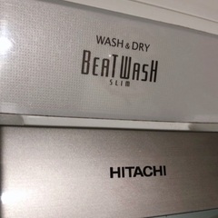 洗濯機【ジャンク】動作不安定　8kg 日立　ビートウォッシュの画像