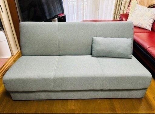 商談中【ニトリ】収納付きソファベッド( GY)