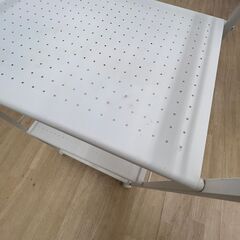 【REGASTOCK 川崎店】キャスター付き スチールラック 3段 ホワイト系の画像