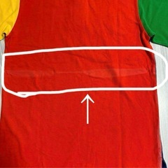 訳あり　Polo by Ralph Lauren 半袖ポロシャツ カラーブロック　マルチカラー　青の画像