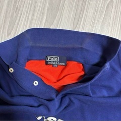 訳あり　Polo by Ralph Lauren 半袖ポロシャツ カラーブロック　マルチカラー　青の画像