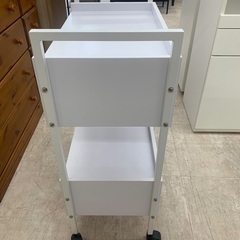 ◇ドリーム1号館◇　引き出し付ワゴン(カギ付) WHの画像