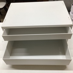 万代店 無印良品 ポリプロピレンケース引出式 横ワイド・ 薄型 2段セットの画像