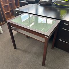 店頭引き渡し 中古 高梨産業 パソコンデスク ガラステーブル 家具の画像