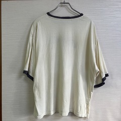 Tシャツ　パステルイエロー×グレー　うさぎの画像