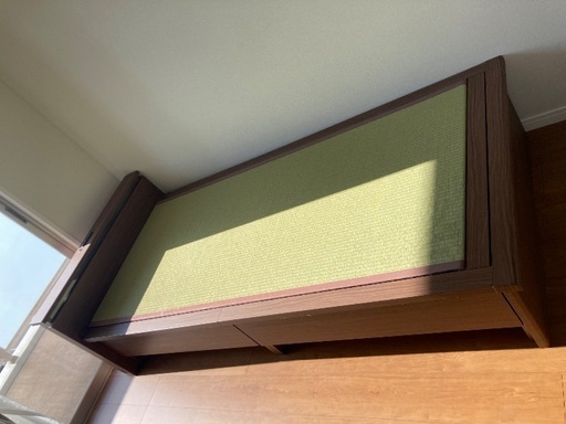 【シングルベッド】和風モダンデザイン畳ベッド　ニトリ（引出し有り✖️2つ、コンセント✖️2つ、ライト）