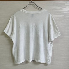 H&M ショート丈 Tシャツ 白の画像