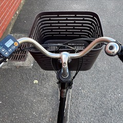 先約ありPanasonic 電動アシスト自転車 ブラック バスケット付きの画像