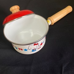 ハローキティ ホーロー 片手鍋 16cm HELLO KITTYの画像