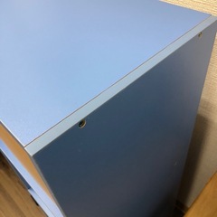【撮影サンプル品】3段カラーボックス　青　薄ブルーの画像