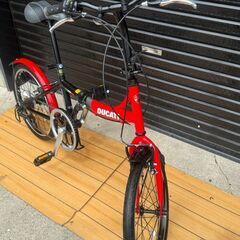 DUCATI ドゥカティ折りたたみ自転車、 20インチ、 6段変速 空気入れ