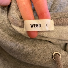 WEGO  グレー　裏起毛パーカー　Lの画像