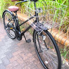 中古自転車 ママチャリ 自転車 6段変速 26インチ LEDライト ブラック 通勤 通学 近所のお出掛けなどにの画像