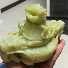 翡翠製 龍の香炉 手のひらサイズの画像